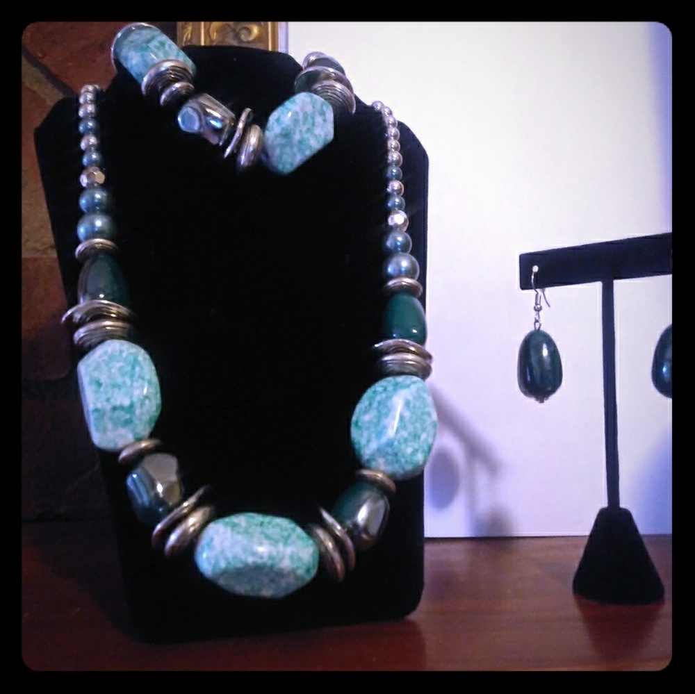 Necklace, Bracelet, Earrings , teal (Papparazi)